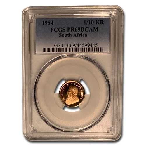 1984年 南アフリカ 1/10オンス クルーガーランド金貨 PR-69 PCGS｜WORLD RESOURCE【QUEEN店】