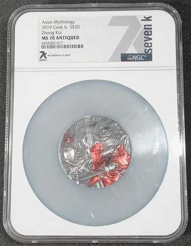 2019年 クック諸島 ゾンクイ 3オンス .999 シルバー ? NGC MS70 アンティークプルーフ