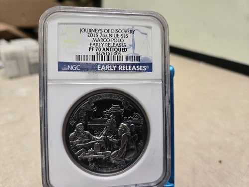 2015 2オンス ニューS $5 マルコポーロ アーリーリリース PF 70 アンティーク NGC