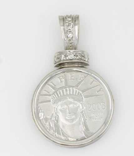 2003年 1/10オンス .9995 プラチナ アメリカン リバティ コイン（14K ベゼルペンダント付き） 135,300円