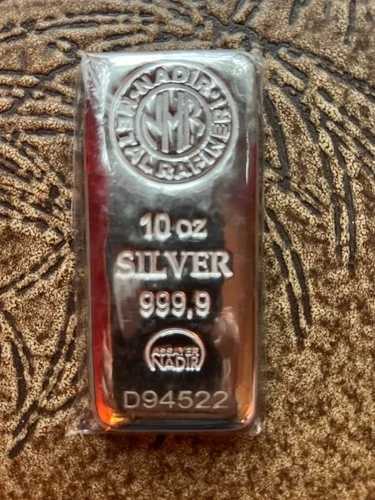 10オンス シルバーバー - ナディール金属精錬所 - 9999 純度 - ストックラップ付き 137,500円
