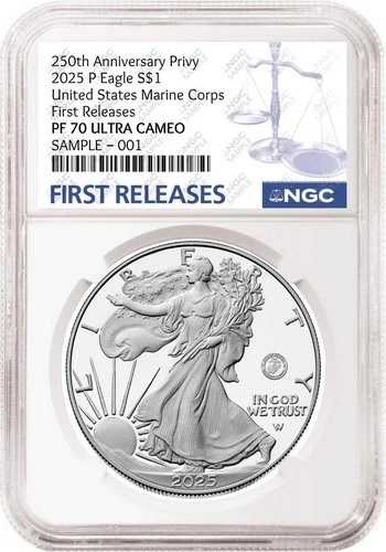 2025 P シルバーイーグルマリン 250周年記念 プライベート NGC PF70 FR FR プレセール|WORLD RESOURCE【QUEEN店】