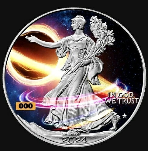 2024年 U.S. イーグルスター プリヴィ??ブラックホールエディション 1オンス シルバーコイン 発行枚数 499枚 39,325円