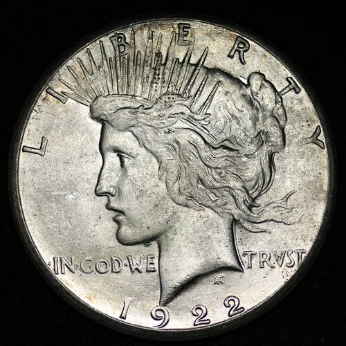 1922-S ピース シルバー ドル BU 未流通 MS UNC W239