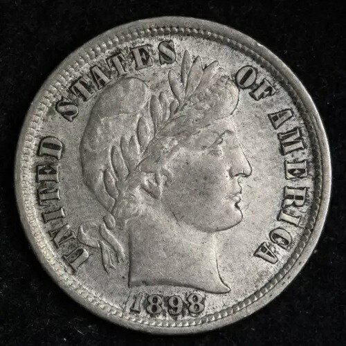 1898年 バーバー シルバー ダイム チョイス UNC *未流通* MS E356 QMM