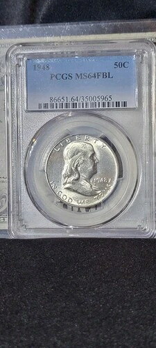 1948-P フランクリン ハーフダラー PCGS MS64FBL 初年度 グレートラスター 42,900円