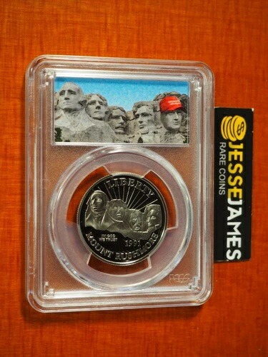 1991 S 50セント プルーフ マウントラシュモア ハーフダラー PCGS PR70 ドナルド・トランプ MAGA ラベル