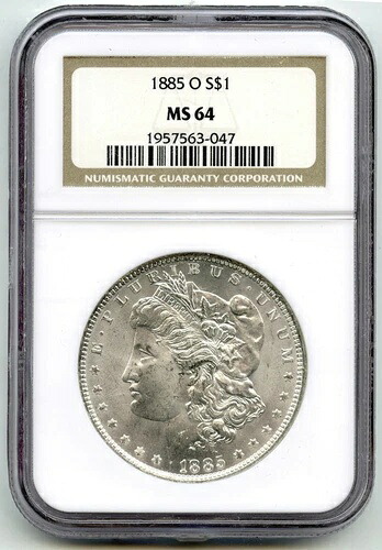 1885-O モルガン銀貨 NGC MS64 認定 $1 ニューオーリンズ造幣局 - H591 42,900円