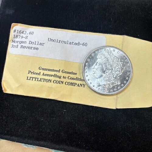 1879-S モルガン銀貨 3枚目 裏面 ブリリアント 未流通 ヴィンテージ リトルトン