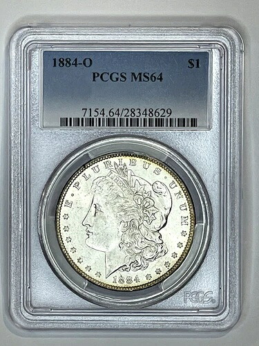 1884-O モルガン銀貨 PCGS MS64 ? ブレザー！送料無料 42,900円