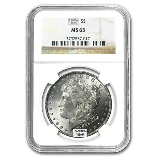 モルガン・ダラー (1878-1904) - NGC - MS63 ランダム日付とラベル