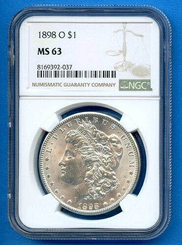 1898 O NGC MS63 モルガン銀貨 1ドル 米国造幣局発行 1898-O MS-63 ブラストホワイト