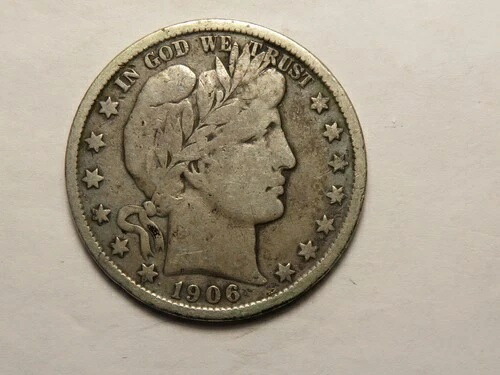 1906-S バーバーハーフ、良好