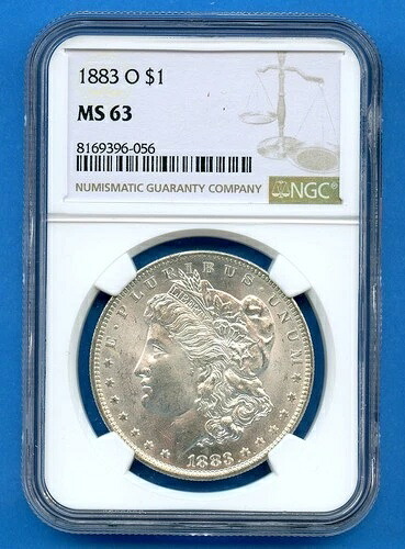 1883 O NGC MS63 モルガン銀貨 1ドル 米国造幣局発行 1883-O MS-63 ブラストホワイト