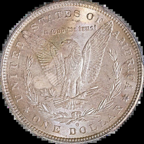 1882-O モルガン銀貨 PCGS MS63 - 色調