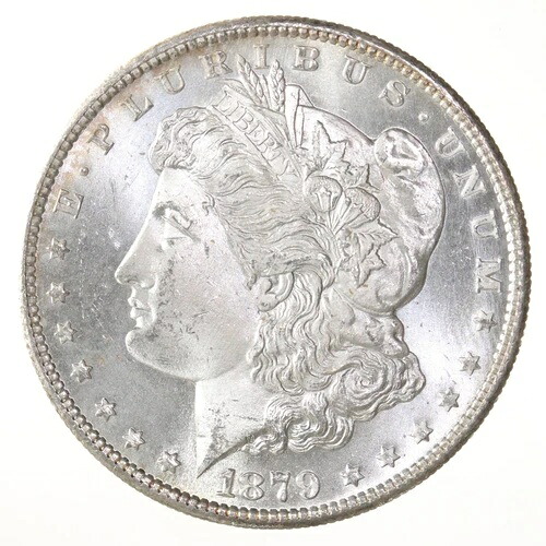 1879-S モルガン 1ドル銀貨（未鑑定、グレーディングなし）