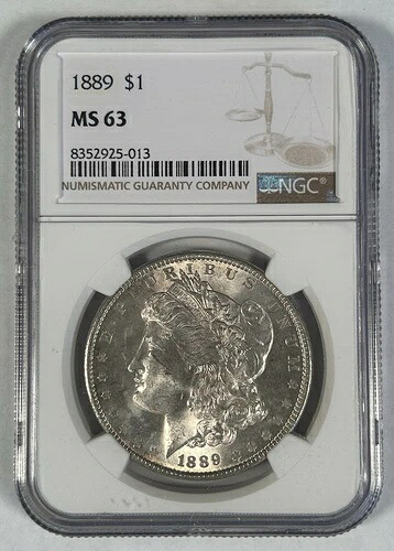 1889年 モルガン銀貨 1ドル硬貨 NGC MS 63 42,900円