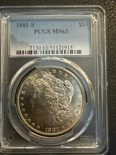 美しい1881年S PCGS Ms63 モーガン