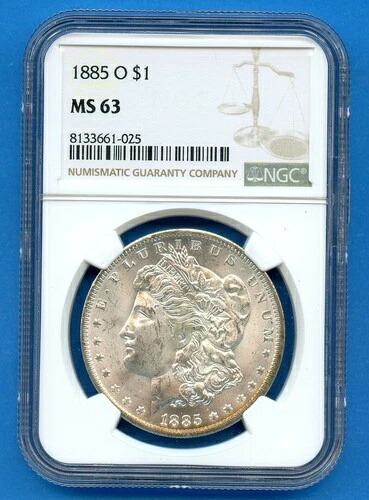 1885 O NGC MS63 モルガン銀貨 1ドル 米国造幣局コイン 1885-O MS-63