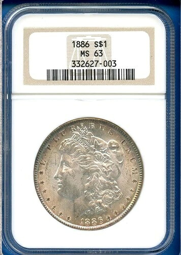 1886 P NGC MS63 モルガン銀貨 1ドル 米国造幣局コイン 1886-P MS-63 ナイスカラー