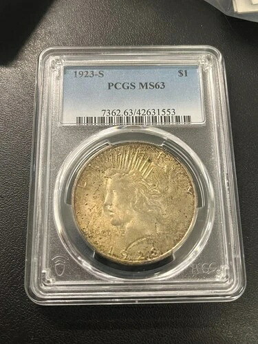 1923年 ピースドル PCGS MS-63 - 未流通 - より良い日付 - 認定済み - 1ドル