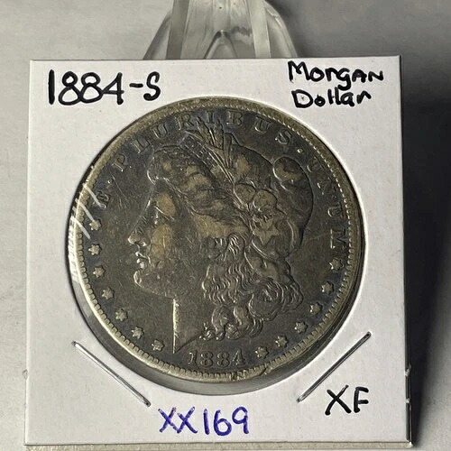 希少なキー日付 1884年 S モルガン・ダラー 両面チョコレート色 XX169