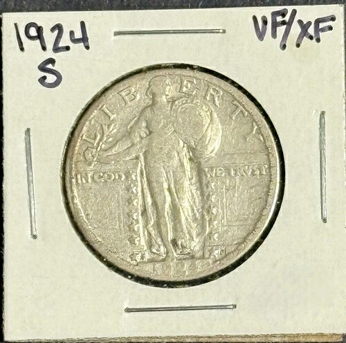 1924-S スタンディングリバティクォーター VF/XF (11307)