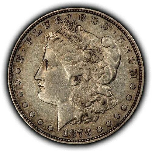1878年 8TF $1 モルガン銀貨 - XF セミキーデート - SKU-D7134