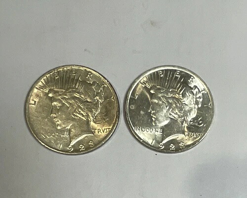 ユニット（2）1923年ピースシルバードル未流通米国造幣局コイン