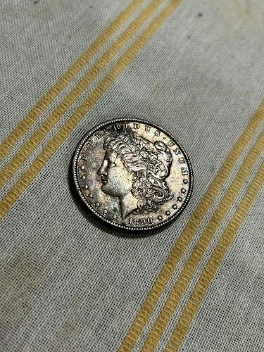 1890-P モルガン銀貨、AU+ 詳細/良好な色調/完全な尾羽 42,900円