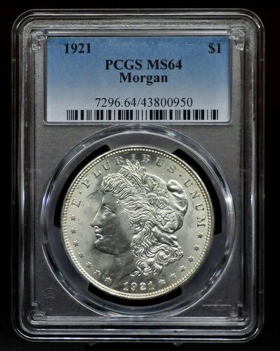 1921年 PCGS MS64 モルガン銀貨 [032DUD]