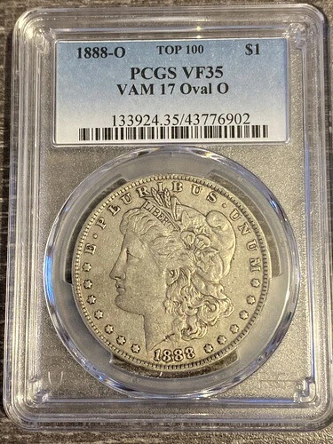 AVC- 1888-O VAM-17 「オーバル O」 モーガン ドル トップ 100 PCGS VF35