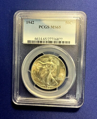 1942年ウォーキング・リバティ・ハーフダラー MS65 PCGS シルバー