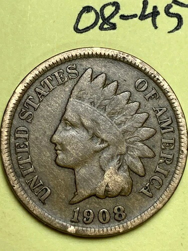 1908-S インドセント、良質コイン #08-45 42,900円