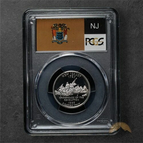 1999-S プルーフシルバー ニュージャージー州クォーター 25セント - PCGS PR70 DCAM - サンフランシスコ