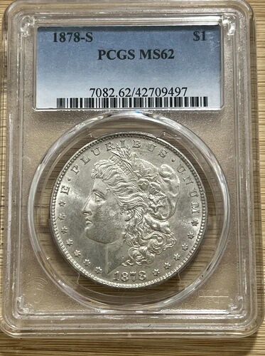 1878年 S モーガン銀貨 PCGS MS62 42,900円
