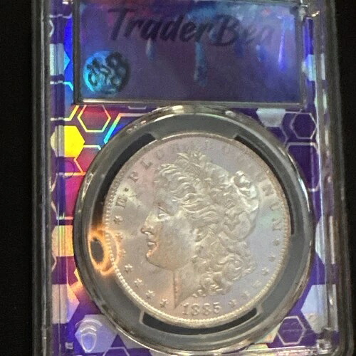 ??1885-O モルガン・ダラー!!MS-62 PCGS ドリッピング・トレーダー・ベアより!!??