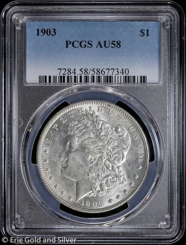 1903-P 1ドル モルガン銀貨 PCGS AU 58