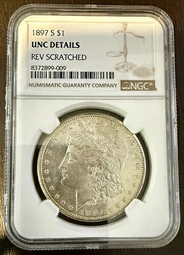 1897-S モルガン銀貨 ミントステート NGC UNC 詳細