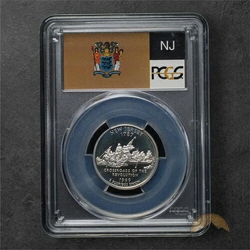 1999-S プルーフシルバー ニュージャージー州クォーター 25セント - PCGS PR70 DCAM - サンフランシスコ