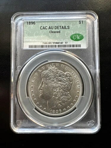1896年 シルバー フィラデルフィア モルガン ダラー CACG AU 詳細クリーニング済み ブリリアントコイン 42,900円