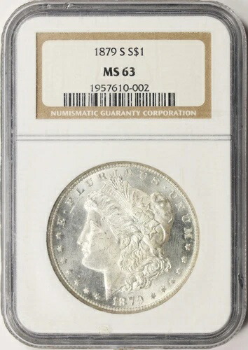 1879-S 1ドル モルガン・ダラー NGC MS63