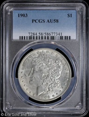 1903-P 1ドル モルガン銀貨 PCGS AU 58