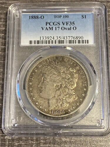 AVC- 1888-O VAM-17 「オーバル O」 モーガン ドル トップ 100 PCGS VF35 42,900円