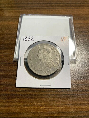 1832-P キャップドバスト シルバーハーフダラー 50セント VERY FINE (VF) タイプ1、エッジに文字入り 42,900円