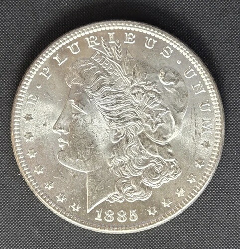 1885-P モルガン銀貨 1ドル - 新品未使用、ブリリアントコンディション