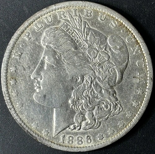 1886-O 1ドルモルガン・ダラー - 未加工 XF - 写真をご覧ください