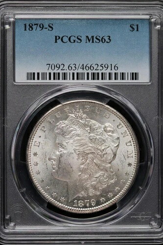 1879年 S モーガン銀貨 PCGS MS63 *ダブルJコイン* JL1100-12