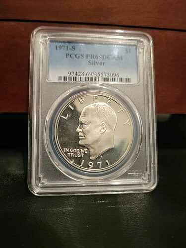 1971年 -S シルバー アイゼンハワー (IKE) ドル プルーフ DCAM PCGS PR69