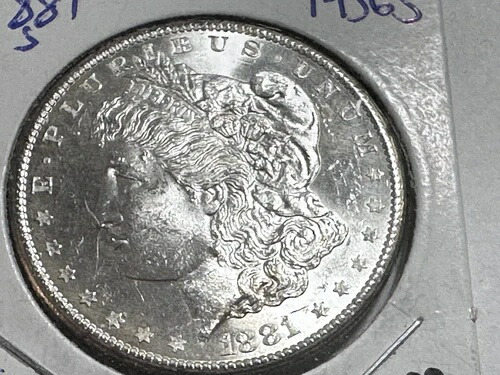 1881年 S モーガン シルバードル BU ロット #651-